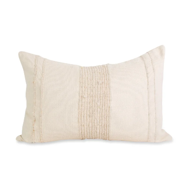 Ivory Bogota Lumbar Pillow Cover