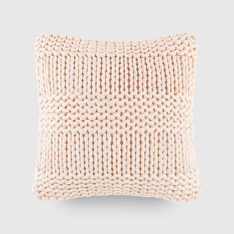 Chunky Knit Throw Pillow Cover and Insert