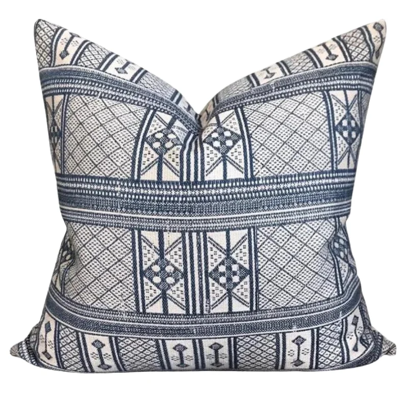 Designer Peter Dunham Indoor/Outdoor Woven Masai in Indigo