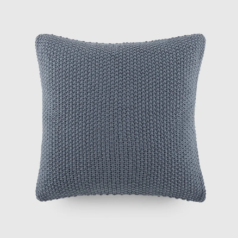 Seed Stitch Knit Throw Pillow Cover and Insert