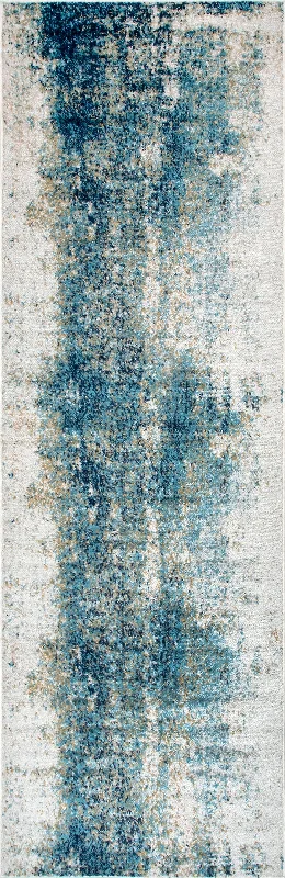 Abstract Contemporary Rug | Blue