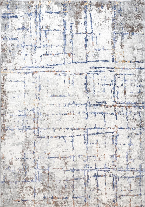 Abstract Vintage Rug | Light Grey