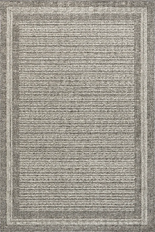 Adelina Modern Striped Rug | Grey