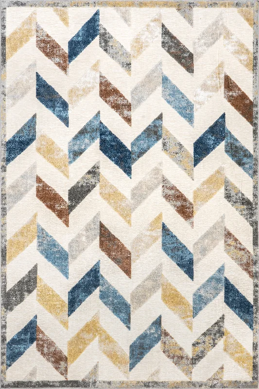 Andy Washable Zig Zag Rug | Multicolor