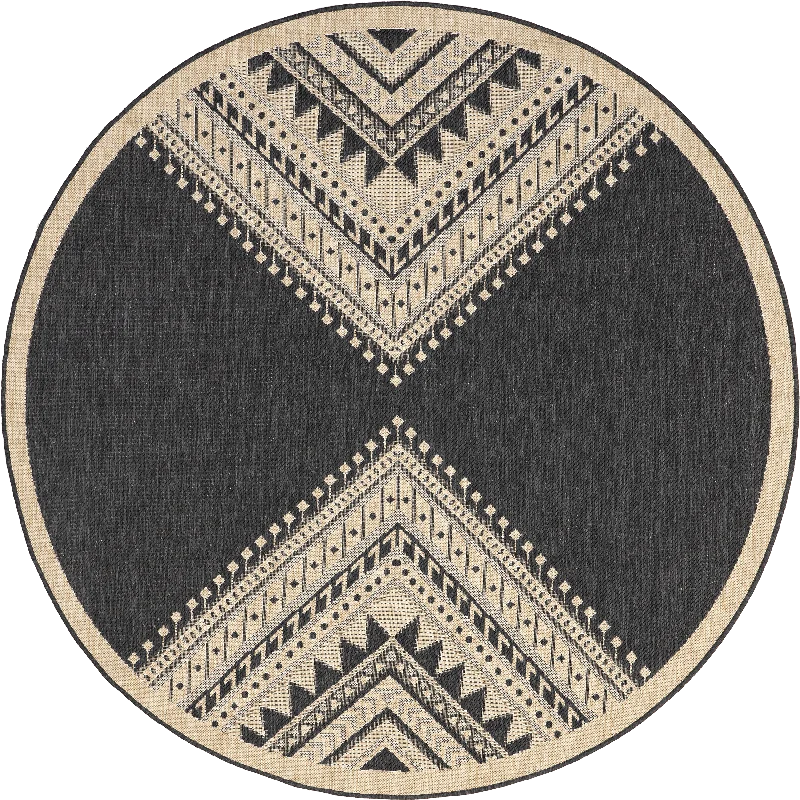 Aztec Prism Indoor/Outdoor Rug | Charcoal