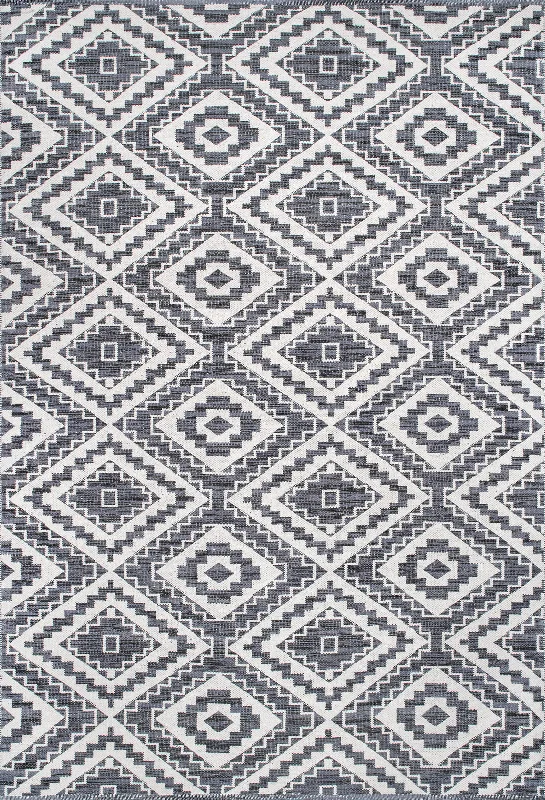 Aztec Trellis Rug | Grey