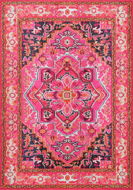 Center Medallion Rug | Violet Pink