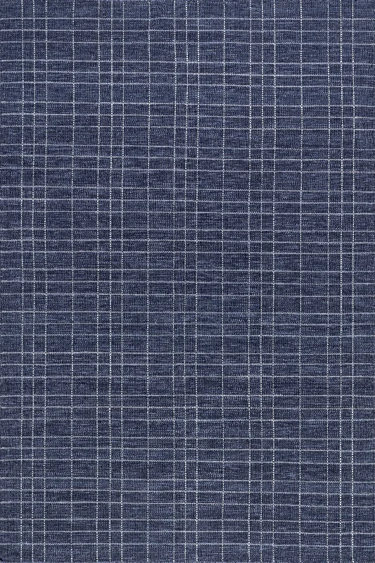 Charlie Plaid Wool Rug | Blue