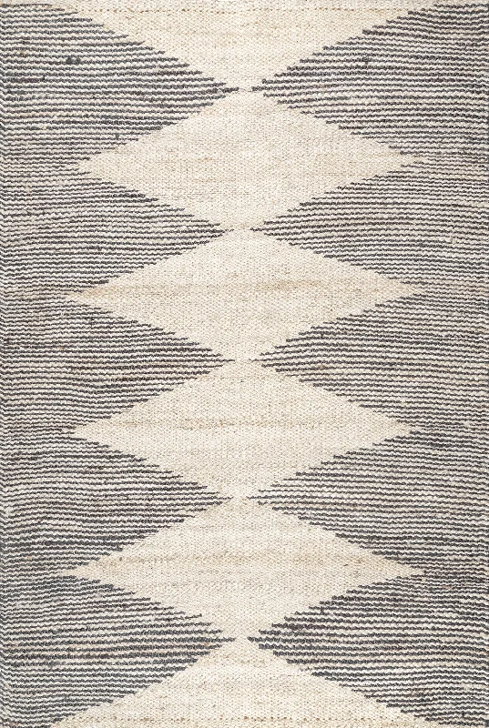 Colette Jute Diamond Rug | Off White