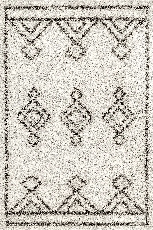 Diamond Drop Moroccan Rug | Off White