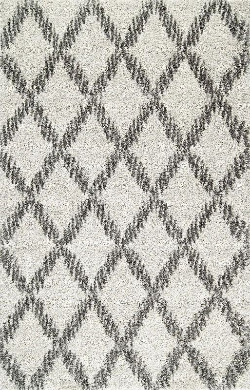 Diamond Lattice Rug | Ivory