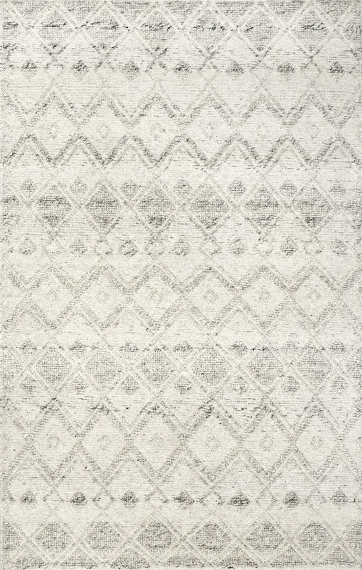 Dotted Diamonds Texture Rug | Ivory