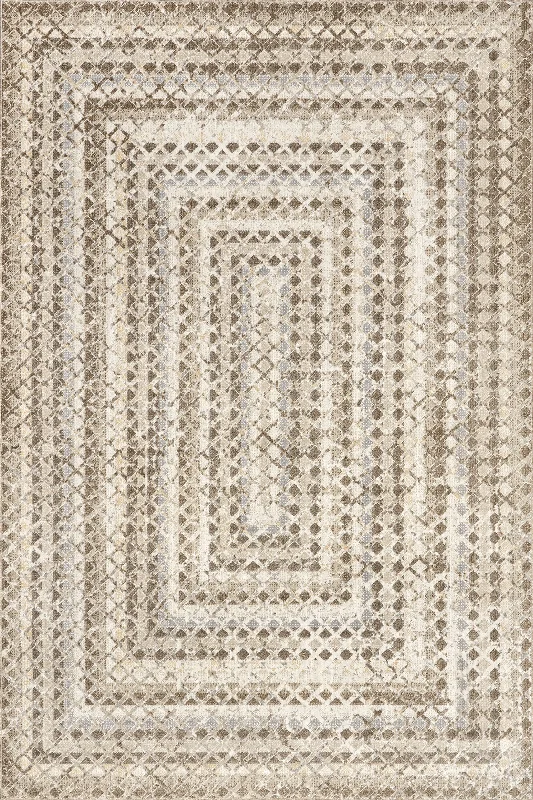 Emmy Washable Geometric Rug | Beige