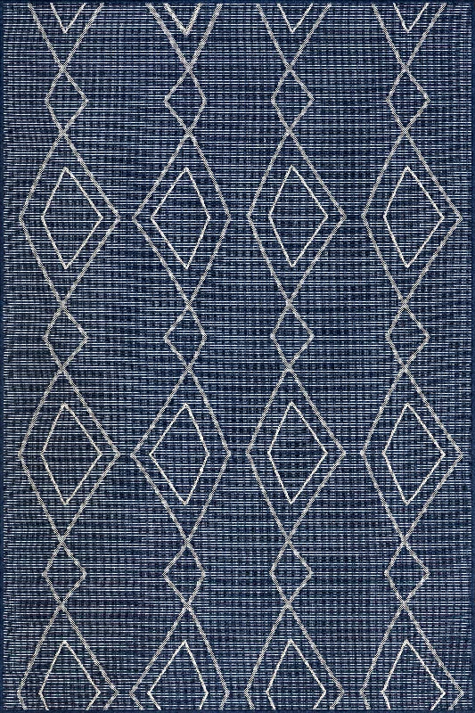 Fabianna Indoor/Outdoor Modern Rug | Navy