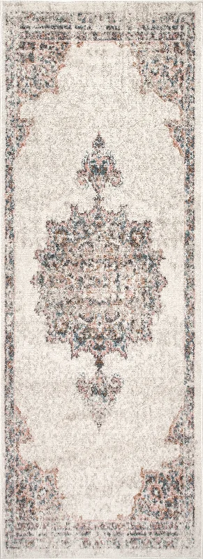 Faded Sun Medallion Rug | Beige