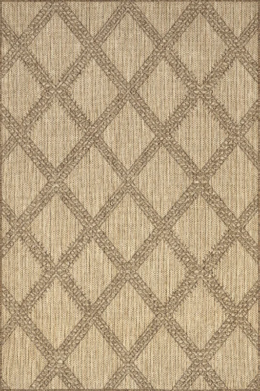 Favianna Indoor/Outdoor Trellis Rug | Brown