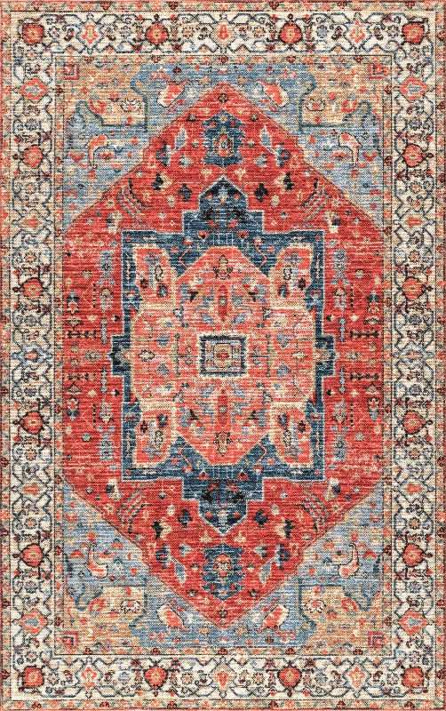 Florid Medallion Rug | Red