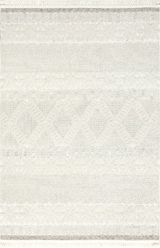 Hartford Solid Snowflakes Rug | Beige