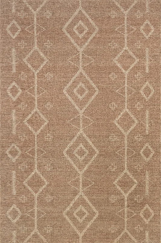 Jamima Easy-Jute Washable Southwestern Rug | Brown