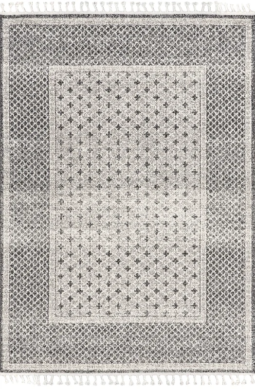 Jean Geometric Figures Rug | Light Grey