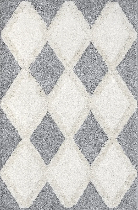 Kourtney Trellis Shag Rug | Blue