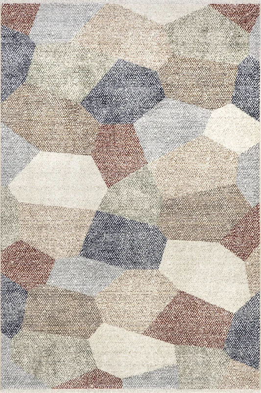 Lea Abstract Geometric Rug | Beige