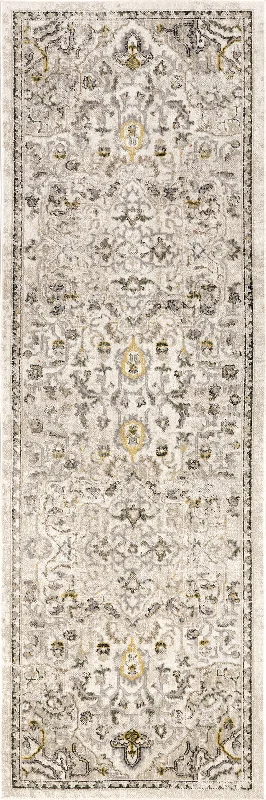 Lianna Washable Vines Rug | Cream