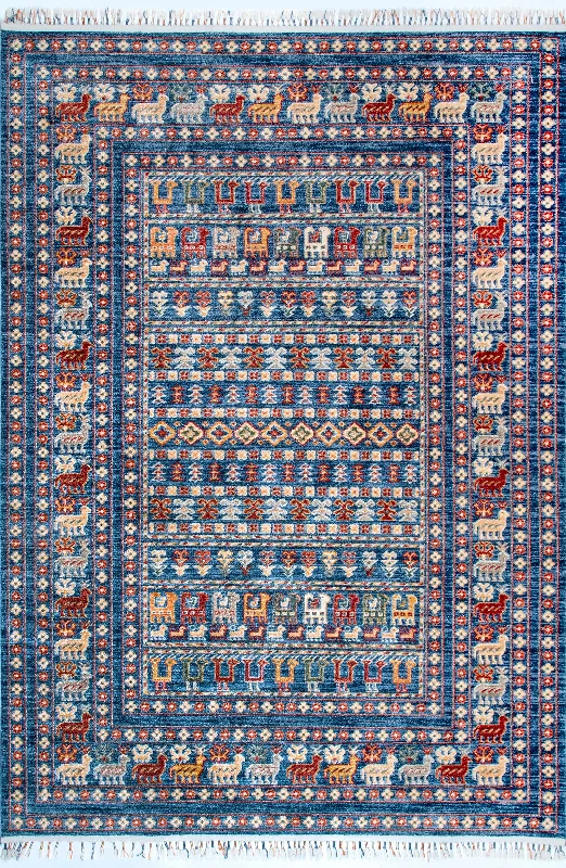 Madhu Oriental Garden Rug | Blue