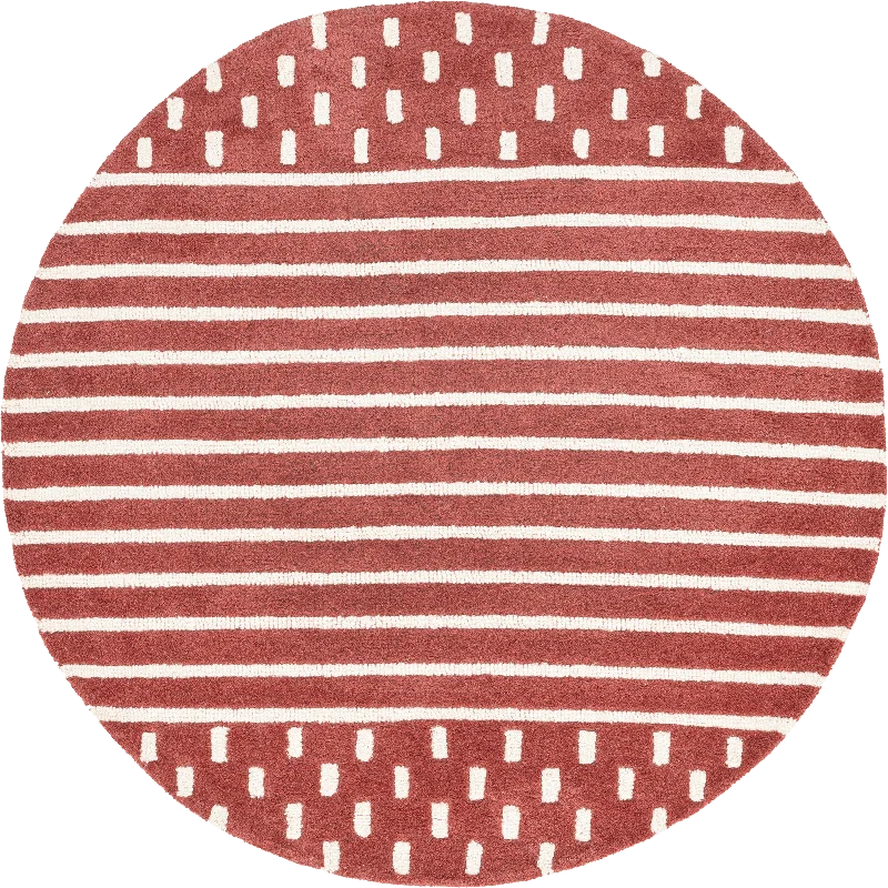 Mandia Striped Rug | Brick