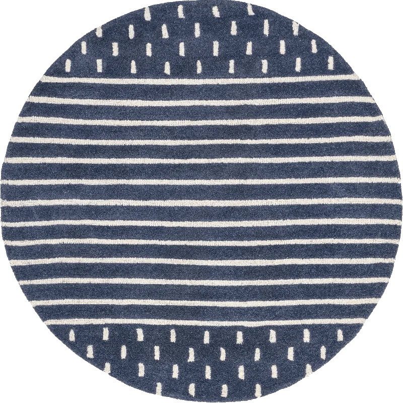 Mandia Striped Rug | Navy