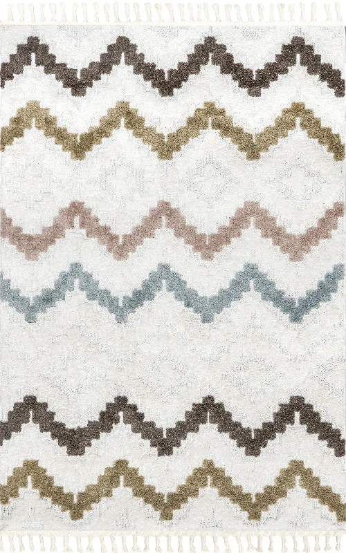 Meredith Pastel Waves Kids Rug | Beige