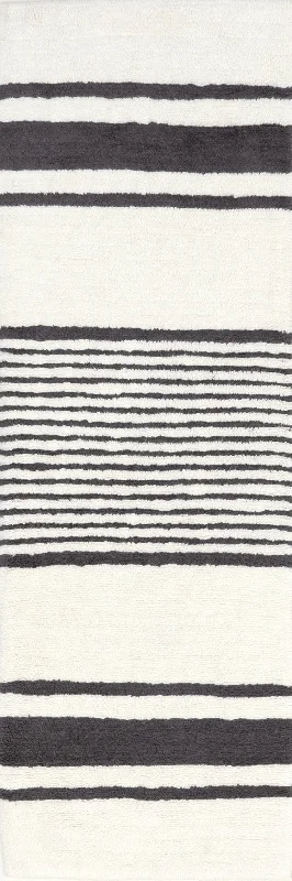 Moonglade Washable Striped Rug | Ivory