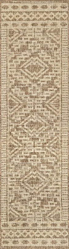 Moroccan Diamond Indoor/Outdoor Rug | Brown