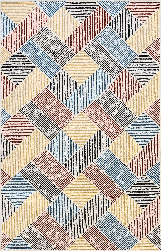 Nova Abstract Striped Rug | Multicolor