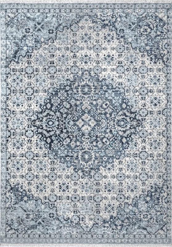 Opulent Medallion Rug | Light Blue