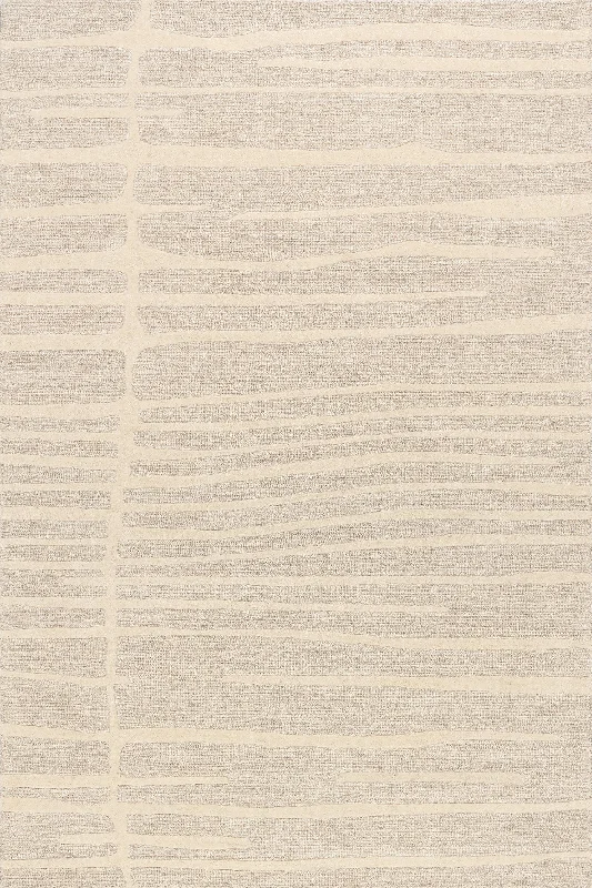 Parsa Striped Wool Rug | Beige