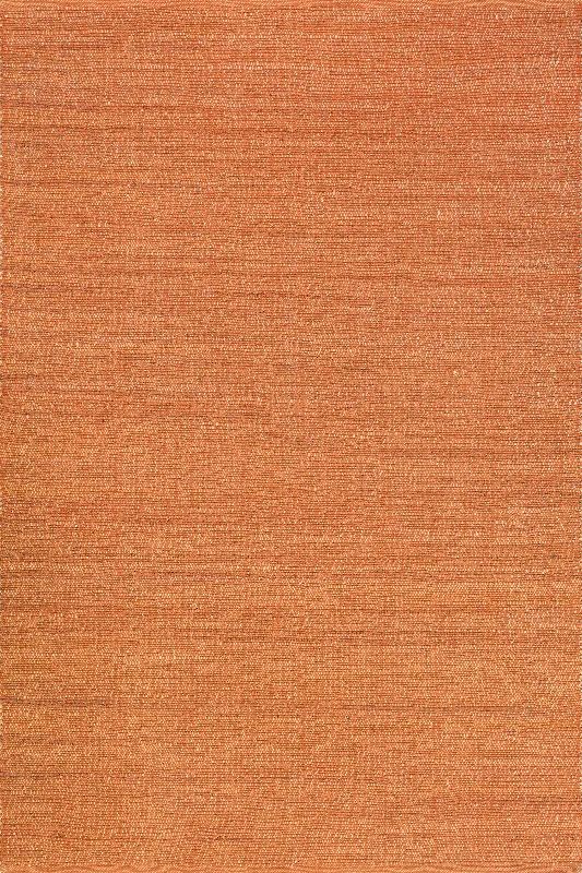 Perfect Handwoven Jute-Blend Rug | Orange