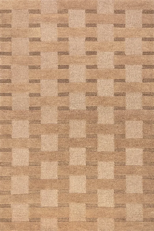 Remy Crosshatch Wool Rug | Brown