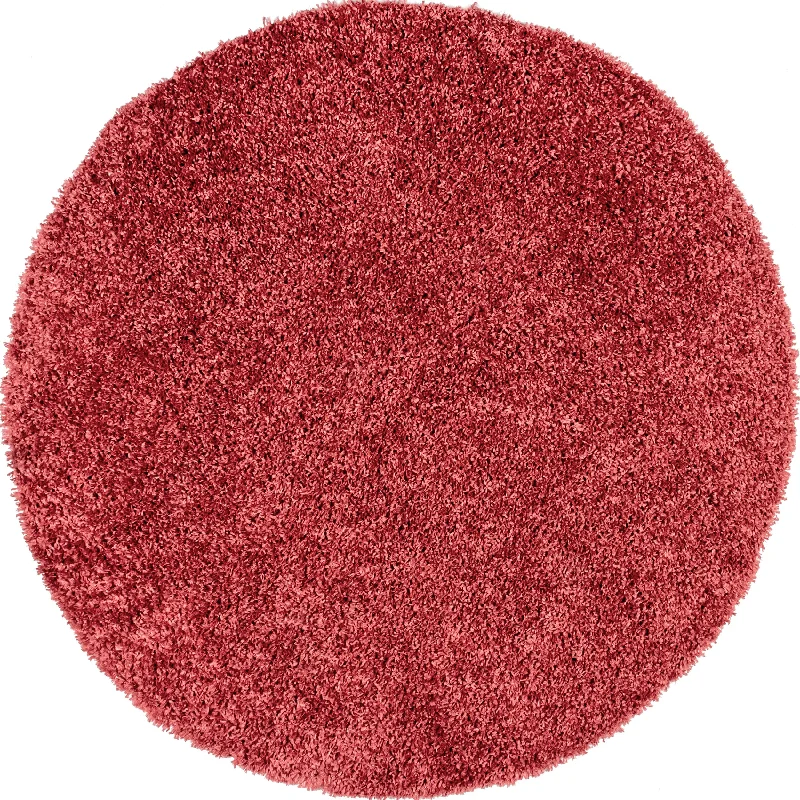 Sade Solid Shag Rug | Red