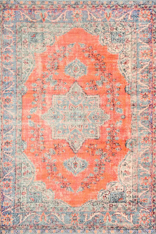 Star Medallion Flatweave Rug | Rust