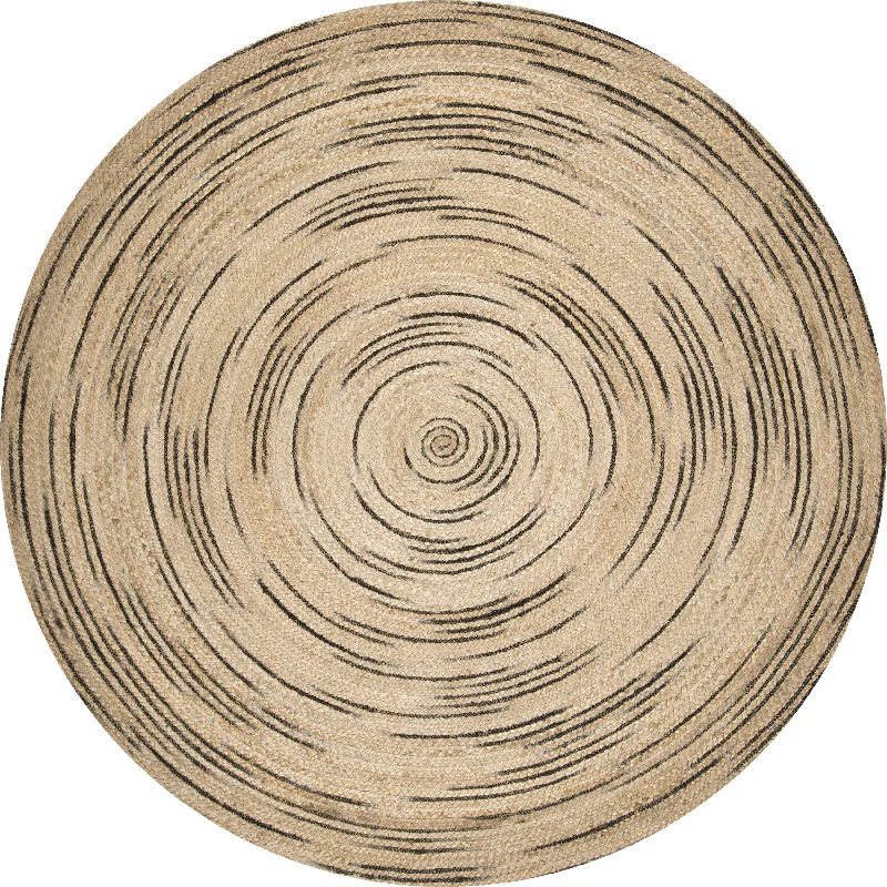 Swirl Braided Jute Rug | Natural