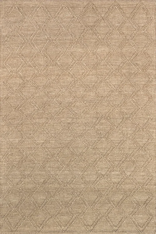 Textured Trellis Rug | Natural