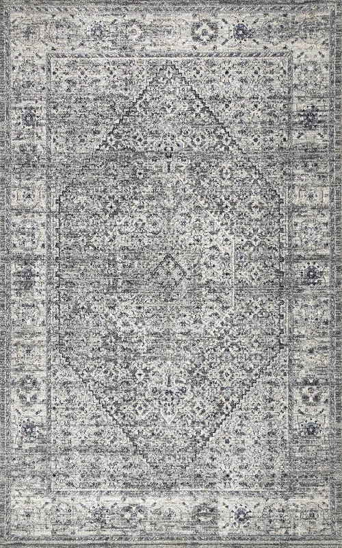 Timeworn Medallion Rug | Grey