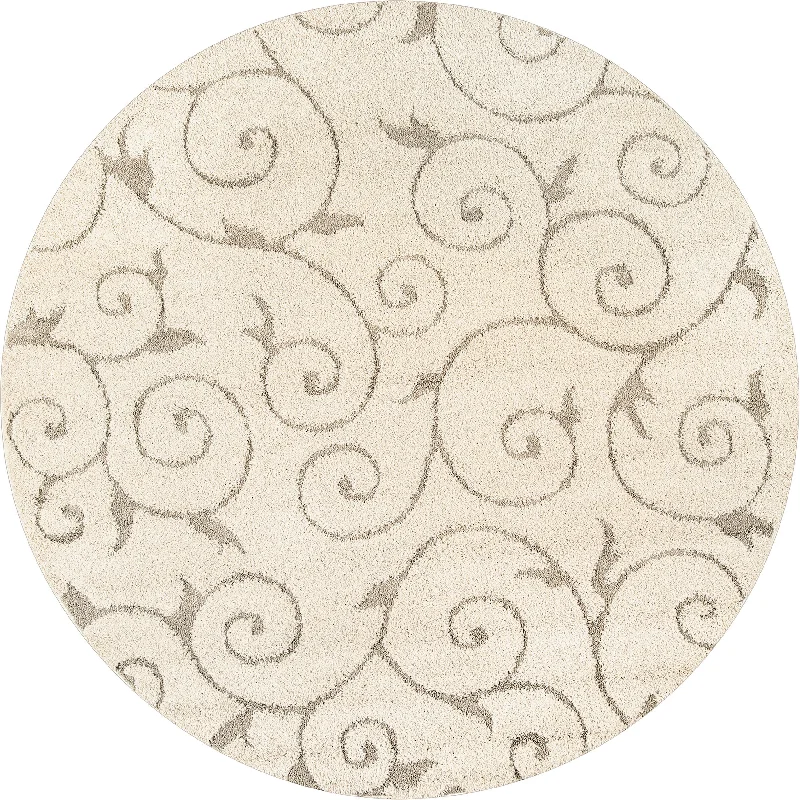 Vine Swirls Rug | Cream