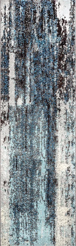 Winter Abstract Rug | Teal