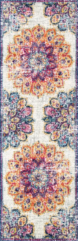 Withered Bloom In Bouquet Rug | Multicolor