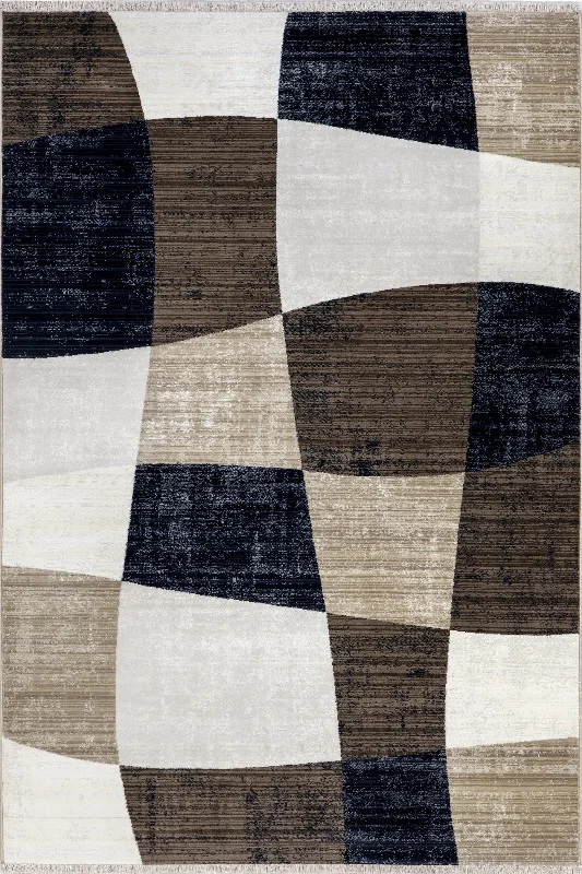 Zaniyah Abstract Checkered Rug | Neutral