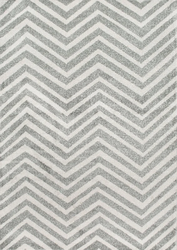 Zigzag Stripes Rug | Grey