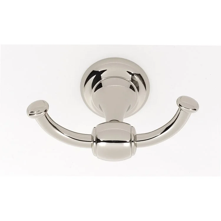 Robe Hook Royale Bath Double Polished Nickel 2-3/16 Inch 3-1/8 Inch Wall Mount Brass