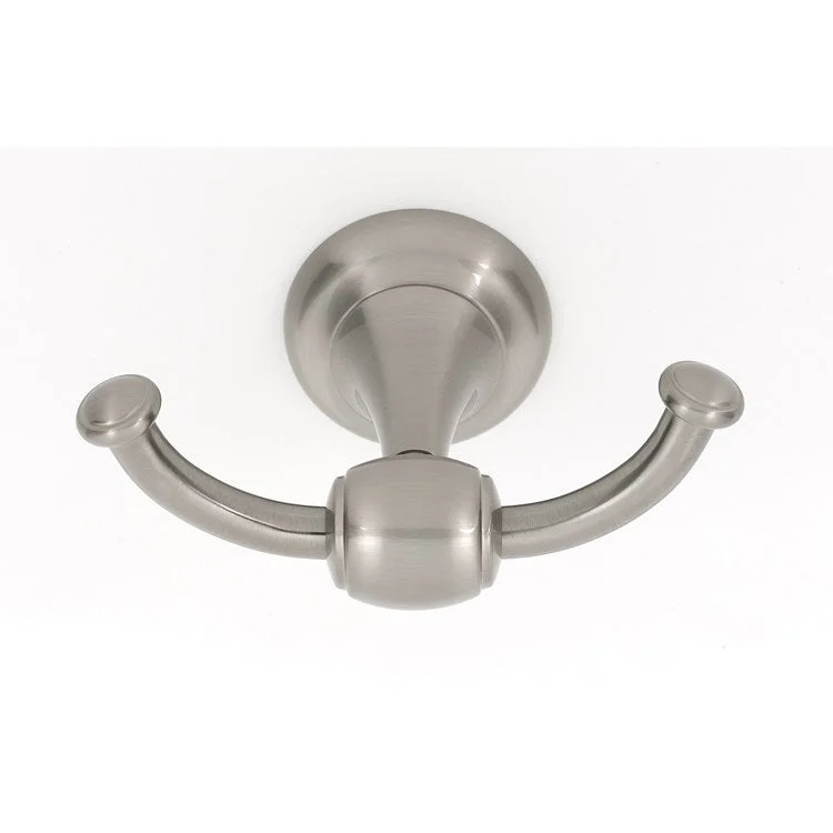 Robe Hook Royale Bath Double Satin Nickel 2-3/16 Inch 3-1/8 Inch Wall Mount Brass